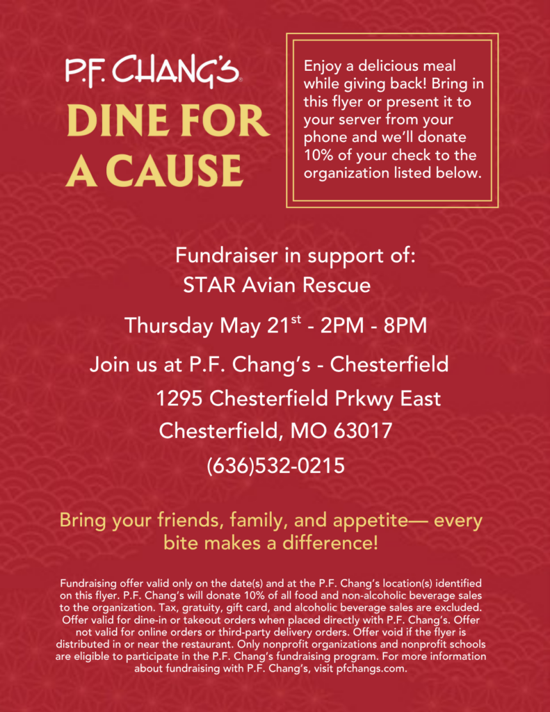 PF Chang's Dine to Doante Event Flyer